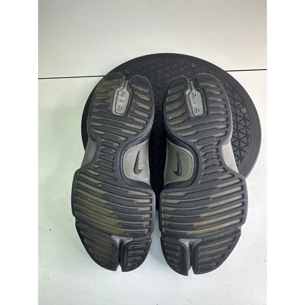 DAMAGED VTG Nike Air Rift 2005 Ninja Tabi Y2K Leather Shoes Size 7 / 38 Black